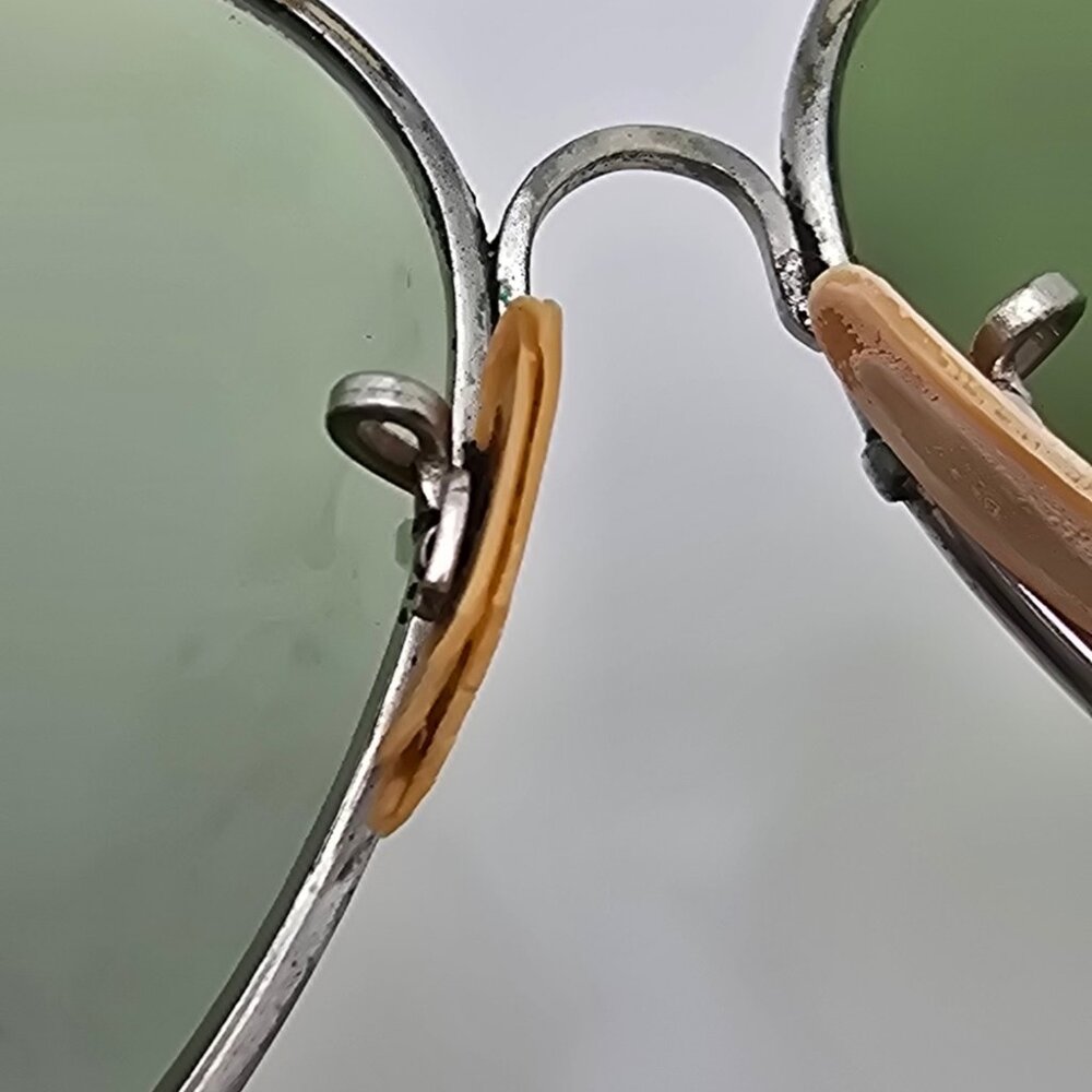 Rochester Optical R.O.C. AN6531 Ful-Vue 12 Nickel Plated WWII Aviator Sunglasses - Picture 11 of 16